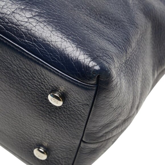 CHRISTIAN DIOR Blue Leather Shoulder Bag - Picture 7 of 13